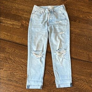 H&M Light Blue Distressed Women Jeans